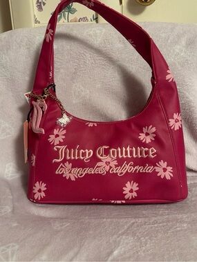 Juicy Couture Hot Pink Daisy Shoulder Bag